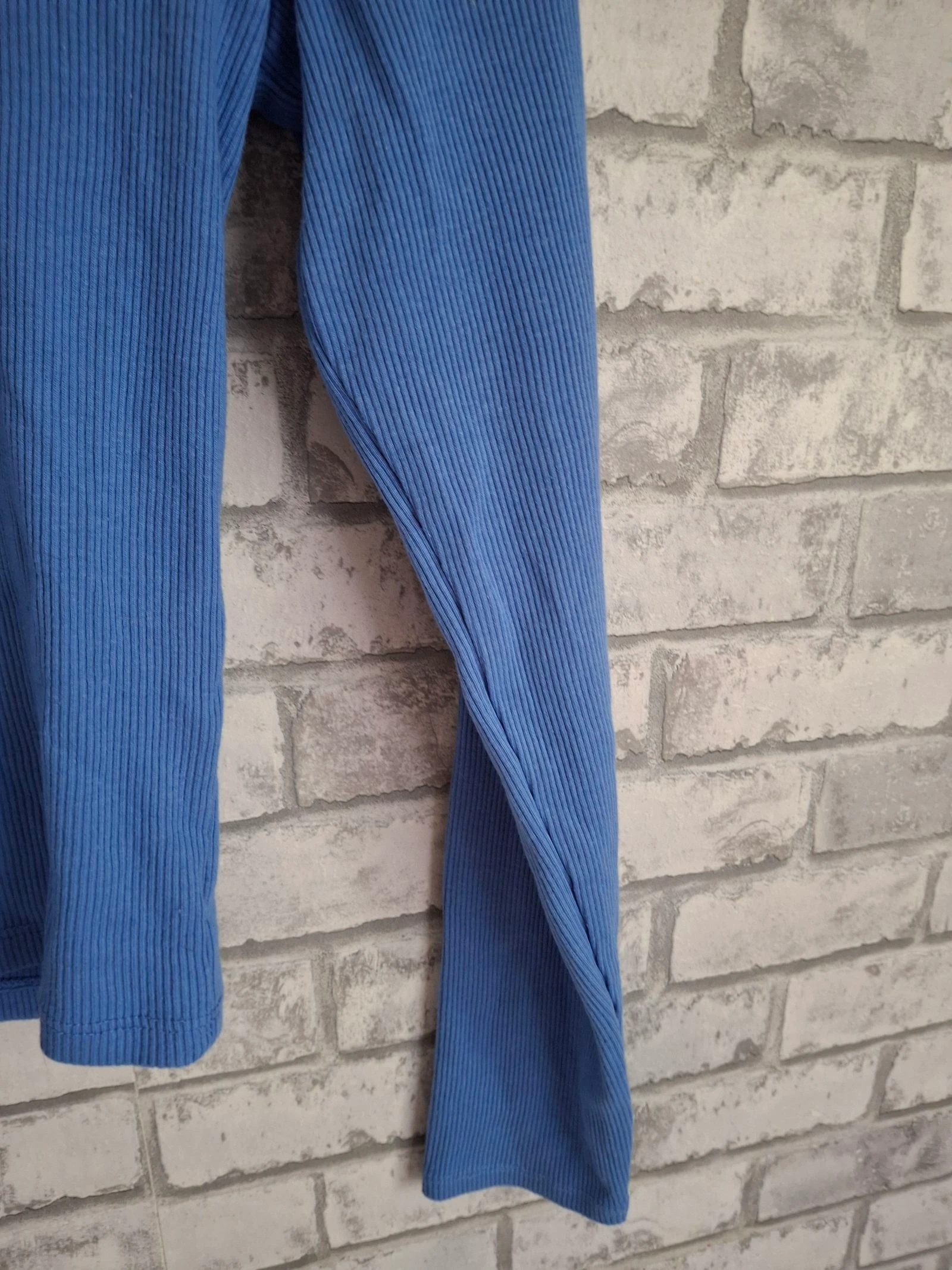 Blue ribbed top with stand-up collar size S Jennyfer – photo 5